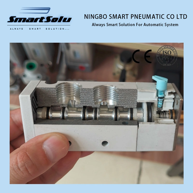 Pneumatic Control Element 4V210-08 Two-Position Five-Way Valve 5/2 Port Air Polit Type Directional Control Aluminum Solenoid Valve