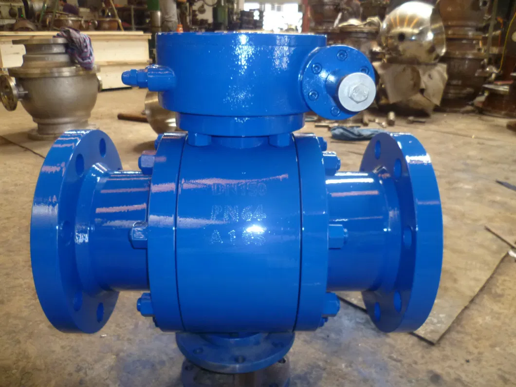 Pneumatic Actuated Stainless Steel/Carbon Steel API Flanged Forged Trunnion Ball Valve A105/Lf2/F316/F304/F11/F51/F53