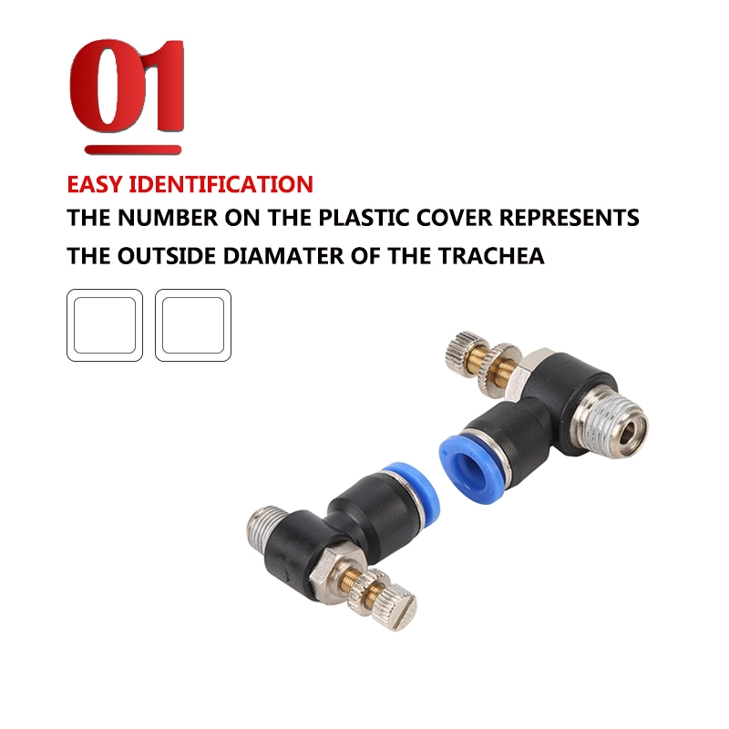 One Way Pneumatic Throttle Speed Control Valves SL (SC) Plastic One Touch Quick Flow SL Flow Control Fitting Pneumatic