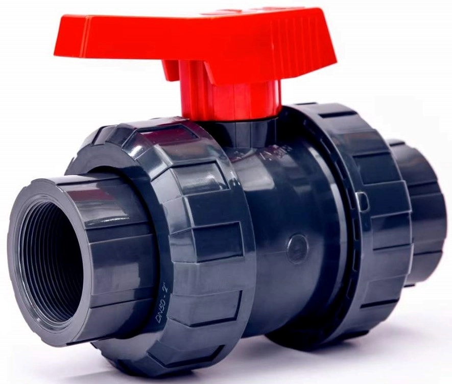 High Quality Plastic Electric Control Ball Valve UPVC True Union Ball Valve PVC Non Actuator Double Union Ball Valve Body PVC Pneumatic Ball Valve