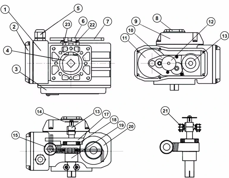 DN50-DN300 Modulating 4-20mA Control Valve Wcb Flange Pneumatic Control Valve Spring Returned