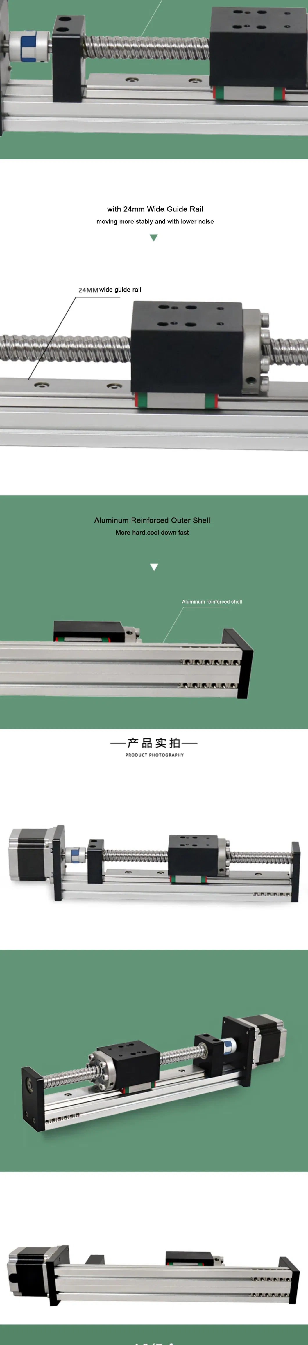 Skh40 Linear Guide Slide Table Ball Screw Motion Rail CNC Linear Guide Stage Actuator Motorized NEMA 23 Stepper Motor[900mm Stroke]