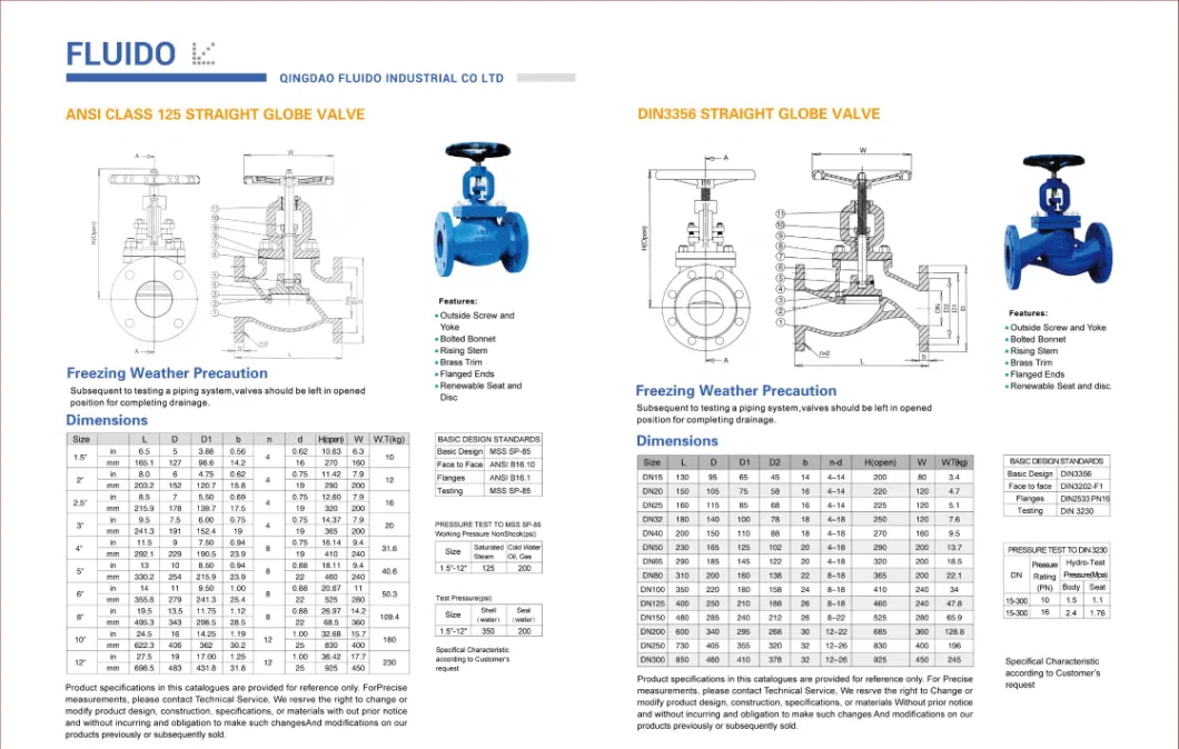 Fluido Hot Selling Cast Steel Stainless Steel Electric Pneumatic Actuated Steam Straight Globe Valve