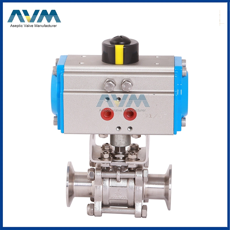 SS304/316L Sanitary Stainless Steel Electric Motor Operated Actuator Control Ball Valve