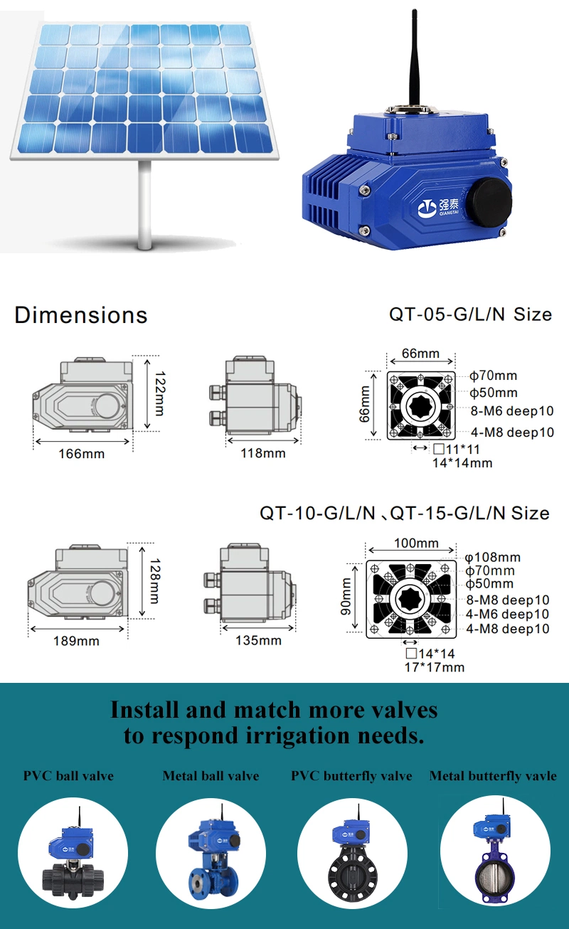 GSM Control DC Motor Auto Operated Valve Actuator