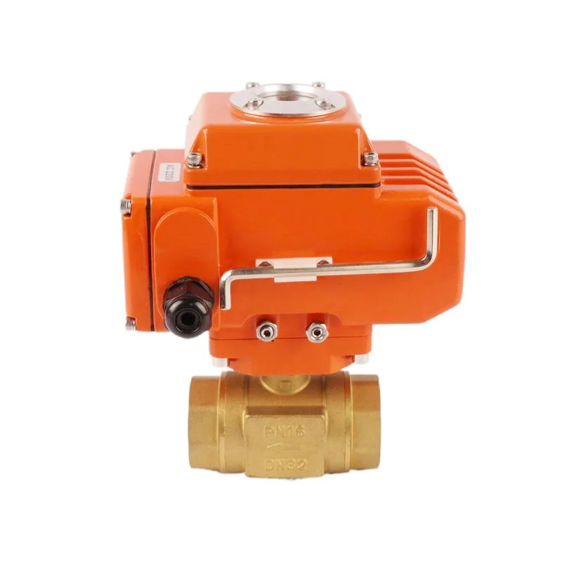 3 Way Actuated Electrical Control Actuator Valve Water 100mm on off 24V Brass Motorized Ball Valve
