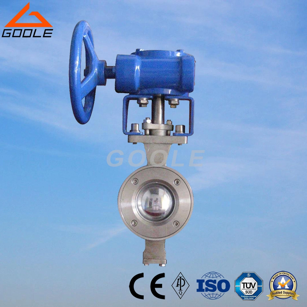Electric/Motorized Wafer Type Soft Seated V Port Segment Control Ball Valve