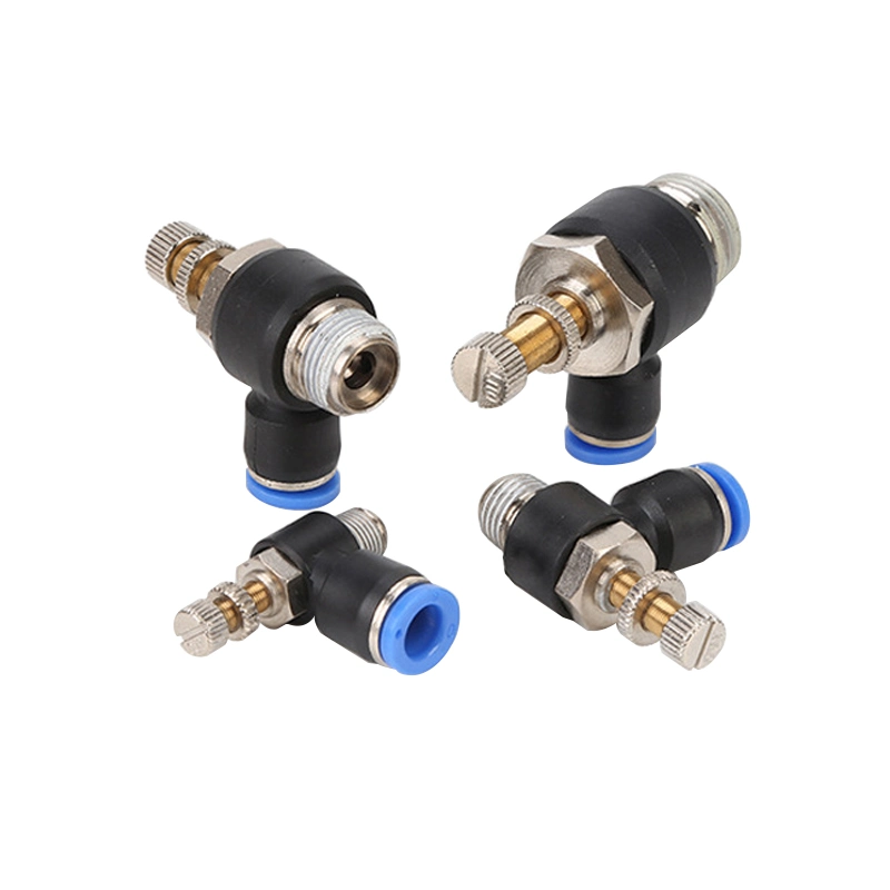 One Way Pneumatic Throttle Speed Control Valves SL (SC) Plastic One Touch Quick Flow SL Flow Control Fitting Pneumatic