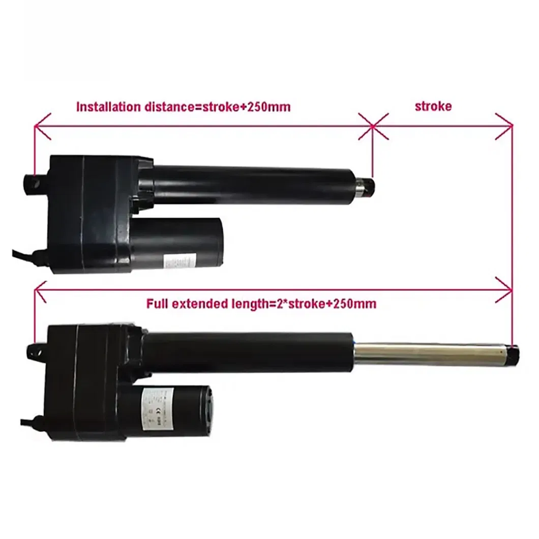 Heavy Duty 4 Inch Stroke DC 12/24V Linear Actuator, OEM Hydraulic Pneumatic Electric Actuators in Stock, Waterproof Anti Salt Linear Driving Products