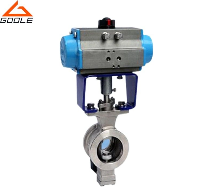 Electric/Motorized Wafer Type Soft Seated V Port Segment Control Ball Valve