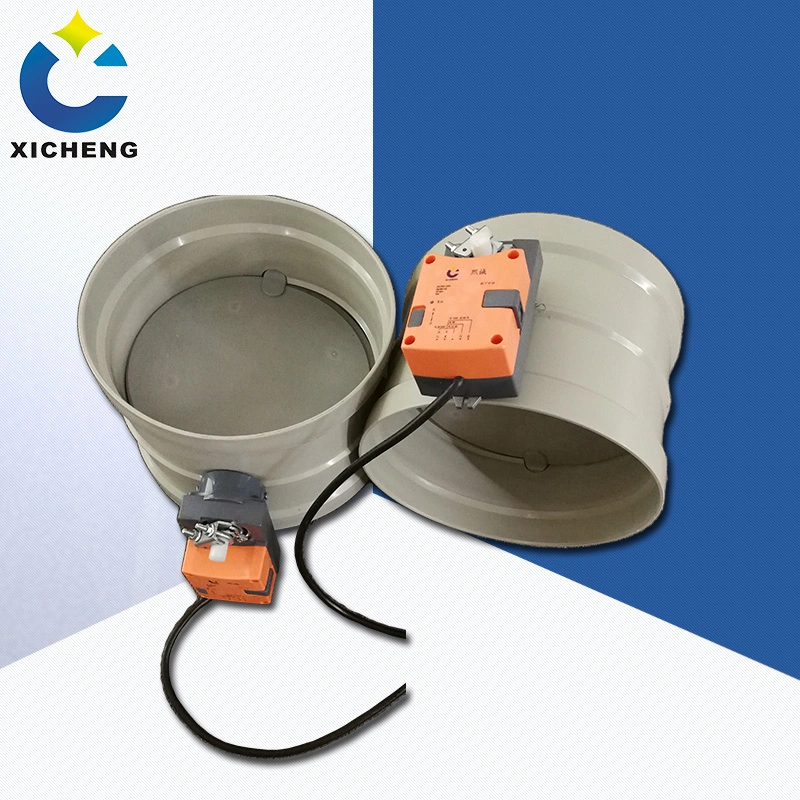 PP/PVC Plastic Electric Airflow Control Valve with Actuator