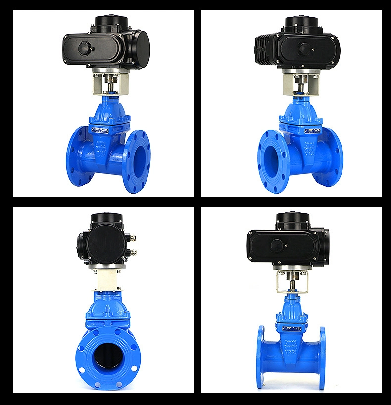 Electric Motor Operated Actuated Non Rising Stem Resilient Soft Seal Gate Valve