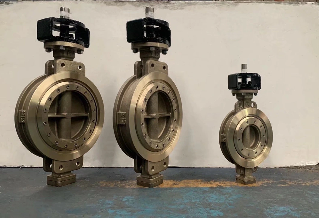 Large Cast Iron Wcb Ggg50 Pneumatic Electrical Motor Operated Double Rubber Sealing Pn10 Cl150 Eccentric Butterfly Valve with Flange End