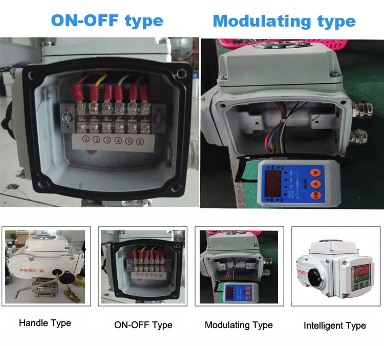 Flange Type AC220V 4-20mA Actuator Motorized Water Flow Control Electric Ball Valve