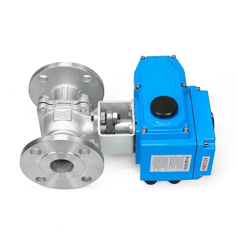 Flange Water Flow Control Float Electric Motorized Actuator Ball Valve