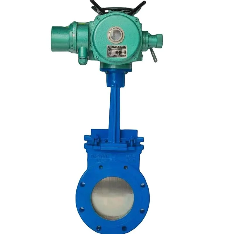 DN300 Motorized Stainless Steel Cast Steel High Temperature Hard Seal Wear-Resistant Plug Valve Electric Knife Gate Valve