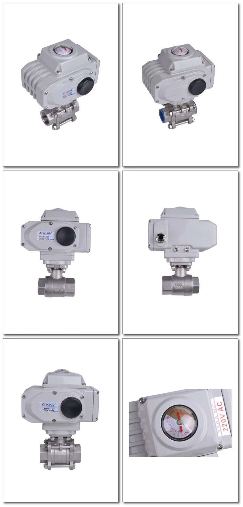 Electric Actuated Stainless Steel Ball Valve to Control Air Water Steam