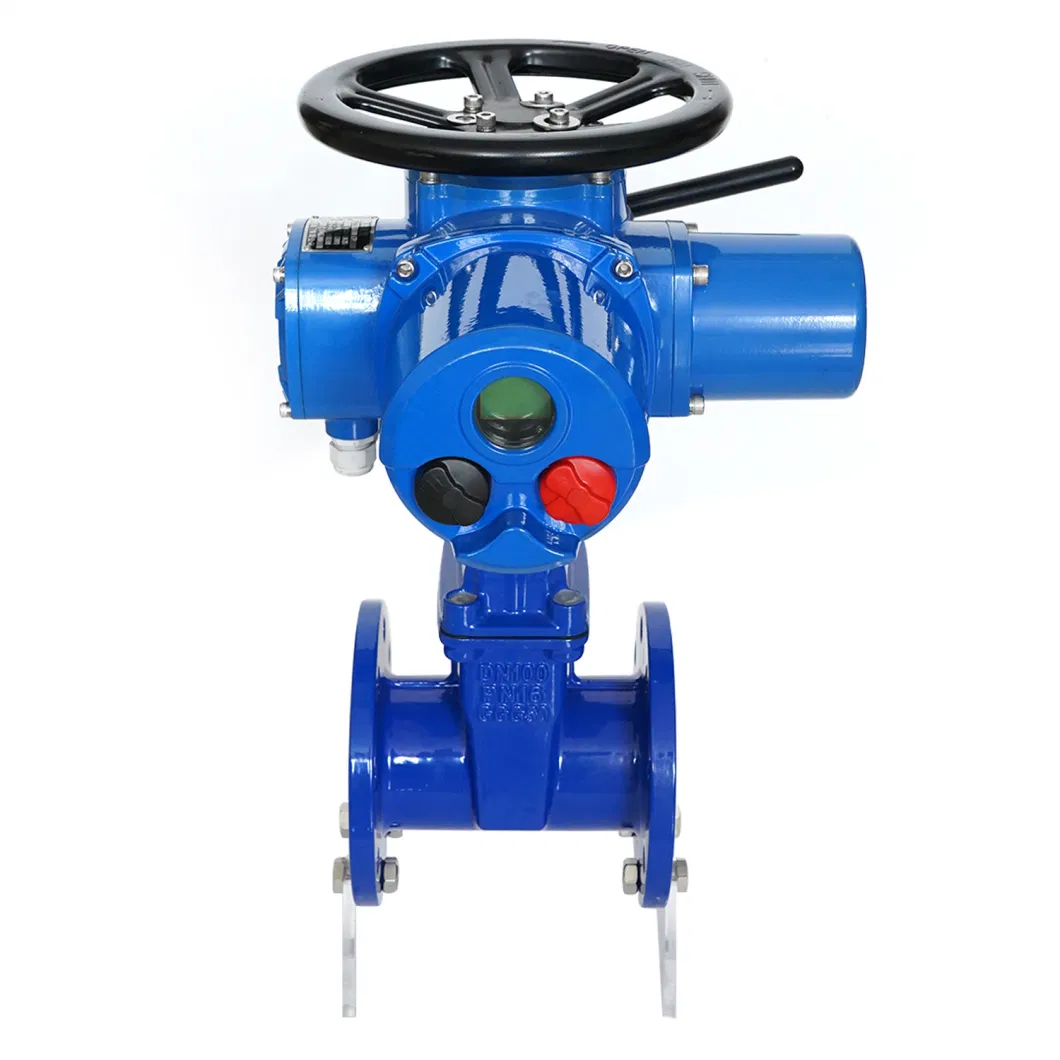 Awwa C509 Standard Electric Actuated Resilient Gate Valve with Hand Wheel Switch