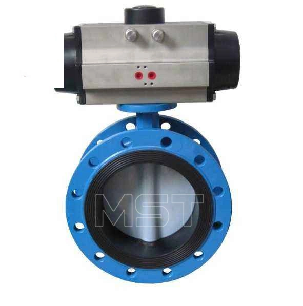 Pn16 Cast Iron Ductile Iron Stainless Aluminium Sure Seal EPDM Rubber Seat Single Eccentric Flanged Motorized Actuator Gate Butterfly Valve