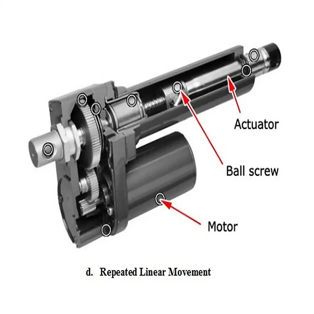 Heavy Duty 4 Inch Stroke DC 12/24V Linear Actuator, OEM Hydraulic Pneumatic Electric Actuators in Stock, Waterproof Anti Salt Linear Driving Products