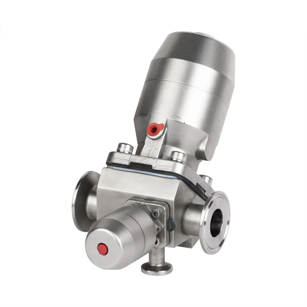 Xusheng Sanitary Stainless Steel SS304 Pneumatic Flange Sanitary Flow Control Valve with Actuator