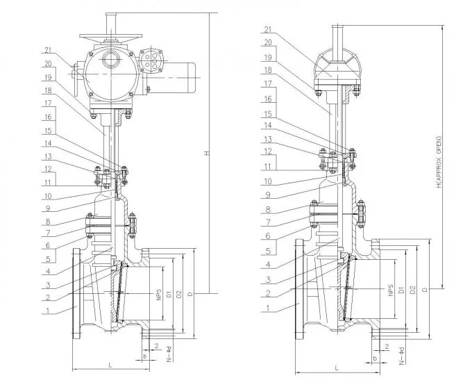 China Professional Valve Manufacturer Oil and Gas Gate Valve Electric Actuated