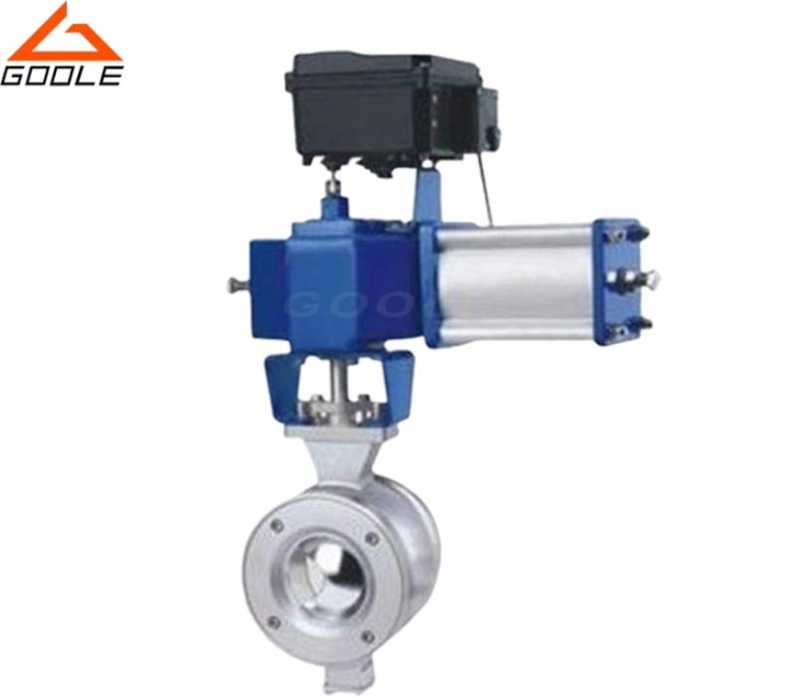 Electric/Motorized Wafer Type Soft Seated V Port Segment Control Ball Valve