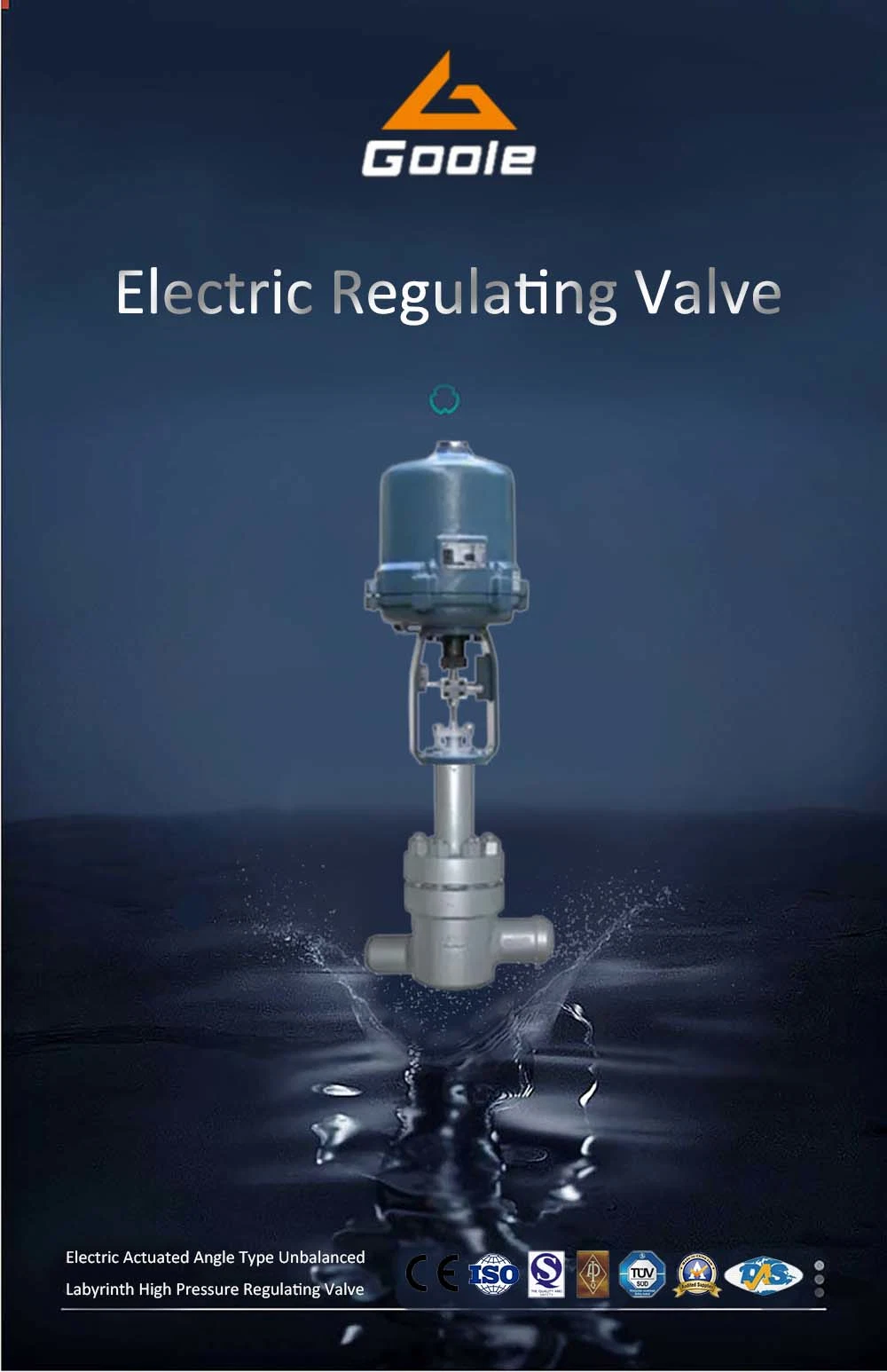 High Temperature High Pressure Butt Welded Ends Electric Actuated Globe Control Valve