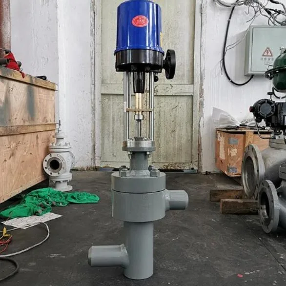 High Temperature High Pressure Butt Welded Ends Electric Actuated Globe Control Valve