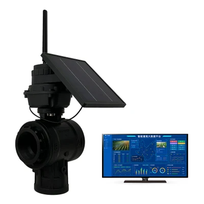  Control de apagado Mqtt Web tipo cuarto de vuelta del actuador de válvula actuador eléctrico motorizado de tres vías válvula con un panel solar