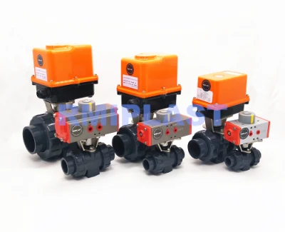 El plástico PVC CPVC POLIPROPILENO PPH UPVC MANDO NEUMÁTICO Válvula de diafragma eléctrica de la válvula de mariposa Válvula de bola válvula de mariposa de 316 304 380V 220V 24V DIN JIS ANSI PN10 10K