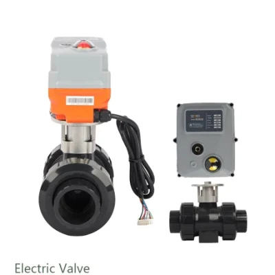  PVC encendido tipo apagado actuador eléctrico flujo de agua eléctrico motorizado Válvula de bola de control