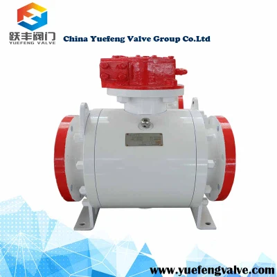API 6D bola de control neumático Valveapi Trunnion de diámetro completo inoxidable Válvula de aceite de bola de diámetro completo Valveapi de bola de acero forjado 3PC Seguridad contra incendios