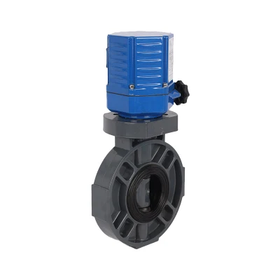  Fábrica al por mayor 2&quot; -16&quot; en el tipo apagado Motor operador eléctrico Actuador motorizado UPVC ABS FRPP PPH válvulas de mariposa