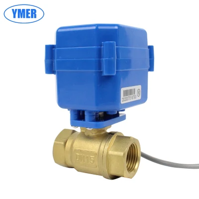  3/4 de pulgada DN20 AC12V DC12V Mini válvula de bola de latón motorizado para Agua