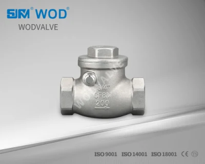  Válvula de retención de acero inoxidable de rosca oscilante