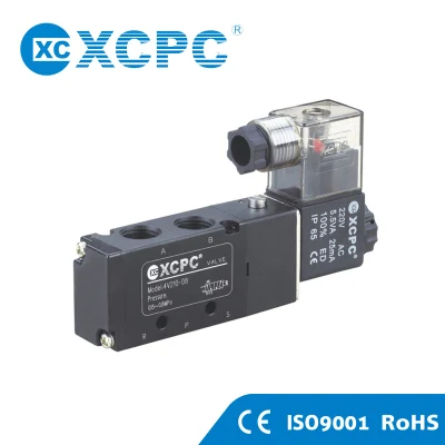  China suministra válvula solenoide neumática de alta calidad de aleación de aluminio a presión tipo Airtac de 5/2 vías de control único de doble bobina de 4V 3V Series 5/2 3/2.