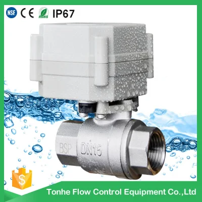  2 1 &prime;&prime; el motor de acero inoxidable operada Válvula de bola de agua motorizados aprobados NSF61