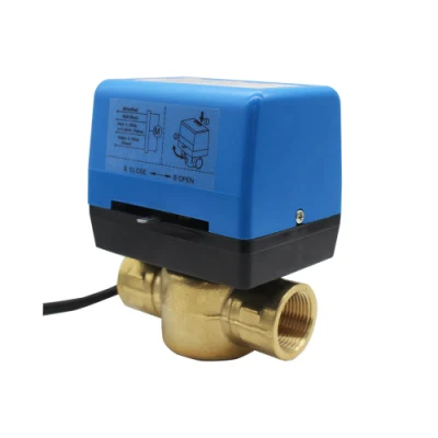  24V Liner accionador eléctrico modulación 0-10V salida con válvula de latón Válvula de control motorizada
