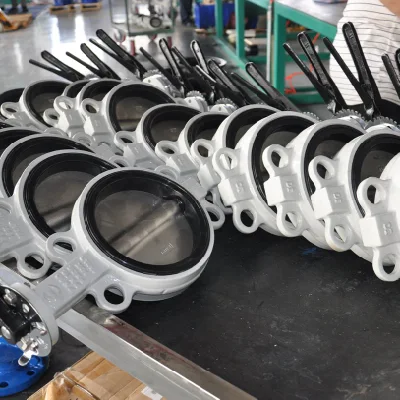 Línea media junta dura DN32 DN50 DN700 de hierro fundido de 14 pulgadas de Control de flujo de agua gusano actuador eléctrico accionado por motor Wafer Válvula de mariposa de conexión de agua, gas de petróleo