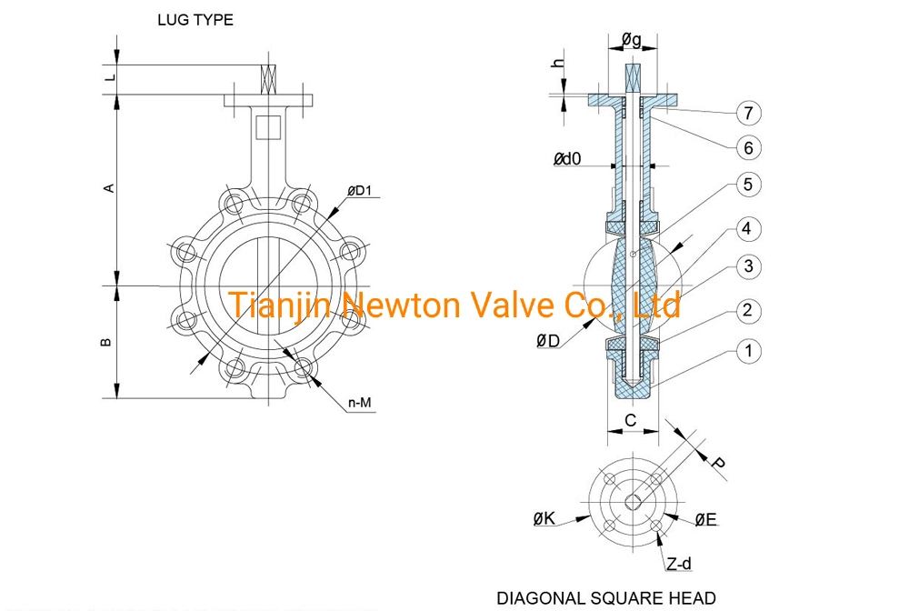 Lug Type Ductile Iron Stainless Steel Electromagnetic Pneumatic Actuator Lined with Industrial Control Lugged Butterfly Valve for Water