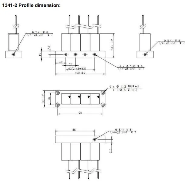 Valve Terminal, 4-Valve Manifold, for Medical/Laboratory/Environments Application