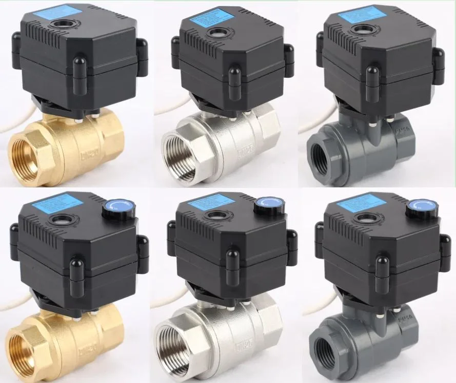 DN15 2 Way Motorized Valve Electric Actuated Water Flow Control Valves Motor Operated Brass Ball Valve AC/DC9-24V DC9-35V