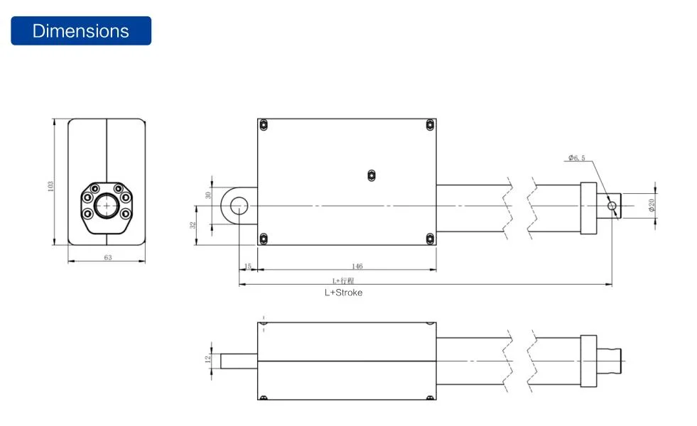 High Speed Universal Small Linear Actuator Electric Wheelchair Linear Actuator