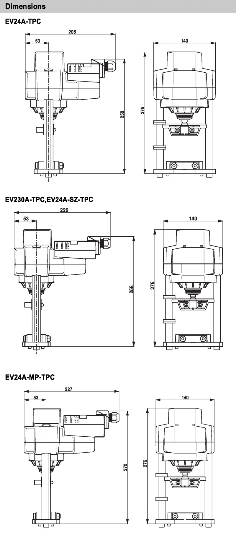 Belimo Globe Valve Actuator EV230A-Tpc for 2-Way and 3-Way Globe Valve