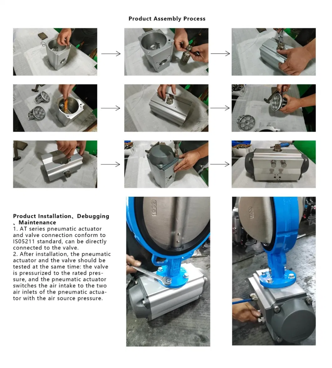 Numar Standard Rack and Pinion Pneumatic Actuator for Industrial Valve