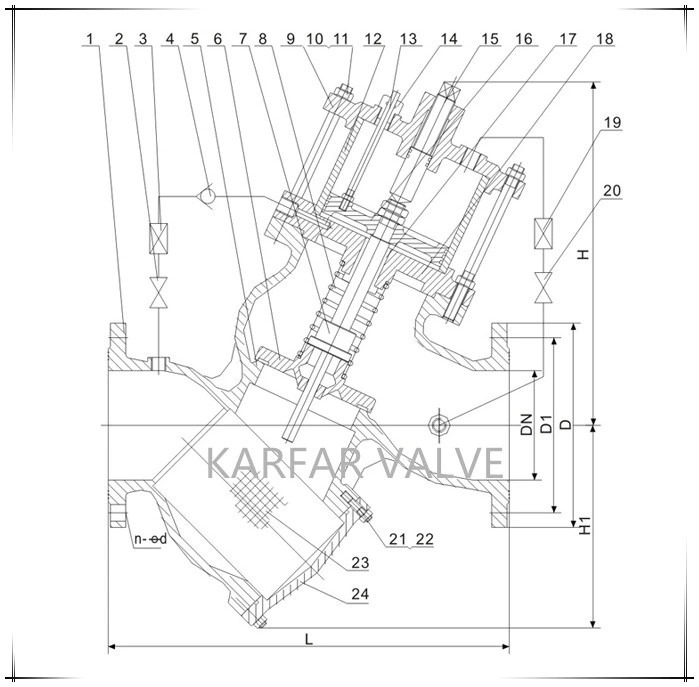 Buildin Strainer Piston Slow Shut Non Return Check Valve (GL98004)