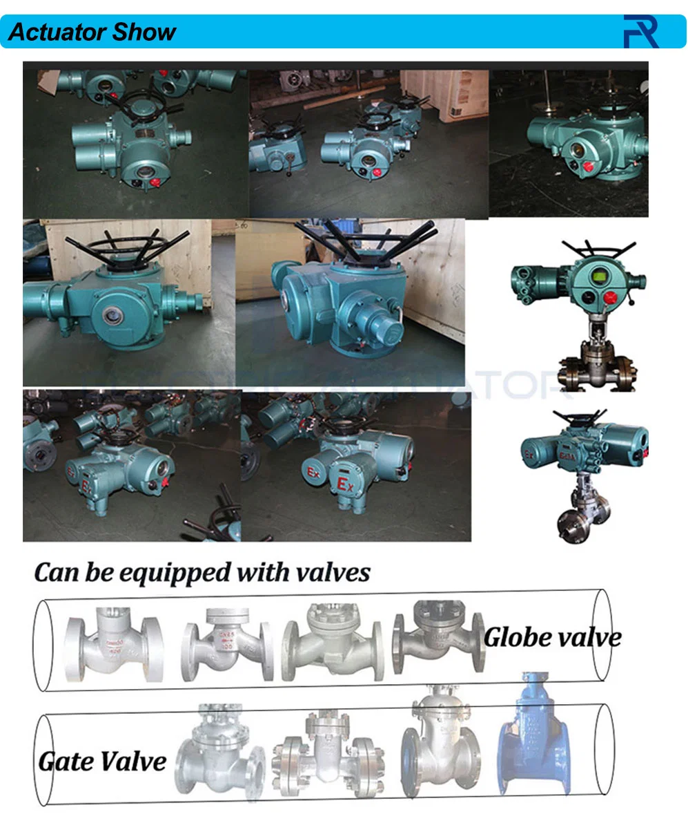 Electric Actuator. Slm-30f181n 300 Nm. 18 R/Min. 380 V. 50Hz. IP67 Drawing Valve Type. Z941h-40 DN150