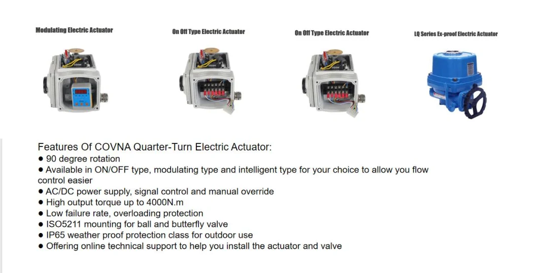 4-20mA Water Control Valve Electric Proportional Valve Actuator