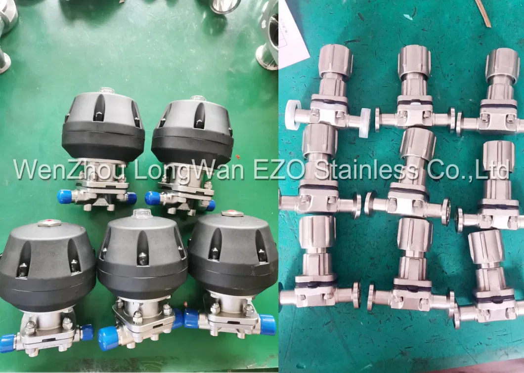 Stainless Steel Sanitary Pneumatic Welded-Clamped Diaphragm Valve Single Acting Actuator (JN-DV 1003)